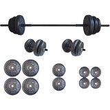  Set tegova Platinum sa šipkom, 55 kg, Crni Cijene