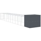  Kućica za pse s igralištem antracit 214 x 1273 x 181 cm čelična | shoptok.hr