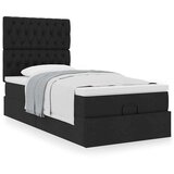 vidaXL otomanski okvir kreveta s madraca crni 80x200cm od tkanine | shoptok.hr