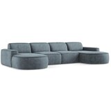 Makamii Prljavo plava kutna garnitura od šenila (u obliku slova "U") Omao – | shoptok.hr