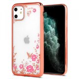  Silikonski ovitek z rožicami za Huawei P40 Lite - roza Cene