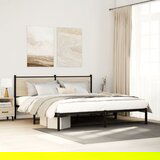 Furnova Kovinski posteljni okvir brez vzmetnice sonoma hrast 183x213 cm, (21936722) Cene