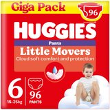 Huggies Little Movers Pelene gaćice Box, (6), 15-25kg, 96 komada Cene