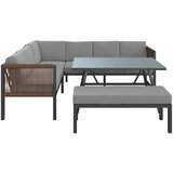 Ambia Garden LOUNGE GARNITURA tkanina aluminij | Shoptok.si