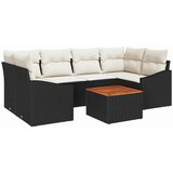  Sjedeća garnitura za vrt 7 kom. Crna i Krema poliratan 234 x 123,5 x 69 cm | shoptok.hr