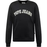 PepeJeans Sweater majica 'RAVEN' pastelno zelena / crna / bijela