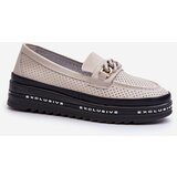 S. BARSKI Women's Leather Platform Loafers with Chain Detail S.Barski | Shoptok.si