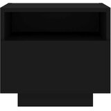  Noćni ormarić s LED svjetlima crni 40 x 39 x 37 cm | Eponuda.ba