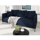 Ropez Temno modra sedežna garnitura iz šenilje 200 cm Freya – | Shoptok.si