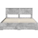  Krevetna konstrukcija s ladicama Betonska siva 160 x 200 cm | Eponuda.com