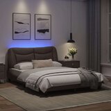  Okvir kreveta s LED svjetlima smeđi 120 x 200 cm umjetna koža | shoptok.hr