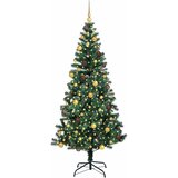  Umjetno predsvijetljeno božićno drvce Zelena 210 cm PVC i metal | shoptok.hr