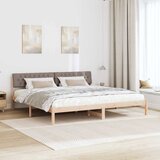  Okvir kreveta Smeđa i taupe 200 x 200 cm Masivna borovina | shoptok.hr