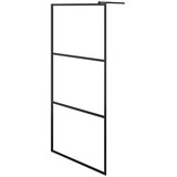 Pregrada Steklena pregrada za tuš s prozornim ESG steklom črna 115x195cm, (20683982) | Shoptok.si