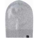 Ombre Zimowa czapka męska beanie z bawełnianej dzianiny – szary melanż | shoptok.hr