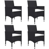  5-dijelni vrtni blagovaonski set crni | shoptok.hr
