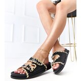  Black woven sandals with buckles Sameli | shoptok.hr