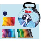  ŠKOLSKI 33BOJE U METALNOJ KUTIJI CONNECTOR SOCCER FABER CASTELL 155538 | Shoptok.si