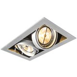 QAZQA Pravokotni vgradni reflektor iz aluminija - Oneon 111-2 Cene
