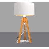  Stona lampa ALBA 1xE27/15W/230V bela/zlatna/hrast | Eponuda.com