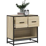vidaXL Noćni ormarić Sonoma hrast 60x31x60cm Konstruirano drvo i metal Cijene