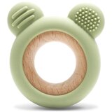 Lorelli SILIKONSKO DRVENA GLODALICA ZA BEBE BEAR - FRESH GREEN (10210910004) Cene