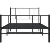  Metalni okvir kreveta uzglavlje i podnožje crni 100x200 cm | Eponuda.com