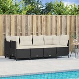  The Living Store Vrtna sedežna garnitura 5-delna z blazinami črn poli ratan - Vrtna Sedežna Garniture, (21479851) | Shoptok.si