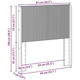  Uzglavlje Staro drvo Konstruirano drvo - Staro drvo 80 cm | shoptok.hr