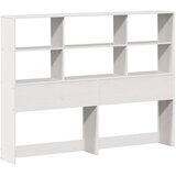  Krevet s regalom z knjige bez madraca bijeli 160x200cm borovina | shoptok.hr