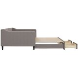vidaXL Dnevni krevet na razvlačenje smeđesivi 100 x 200 cm od tkanine | shoptok.hr