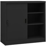 Furnova Pisarniška omara z drsnimi vrati antracitna 90x40x90 cm jeklo, (21919696) | Shoptok.si