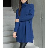 Gemre Long navy blue soft turtleneck sweater Kali | Shoptok.si