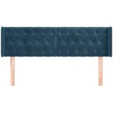  Uzglavlje s ušima tamnoplavo 147x16x78/88 cm baršunasto | shoptok.hr