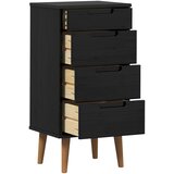  Komoda MOLDE Crna 40 x 35 x 82 cm Masivna borovina | shoptok.hr