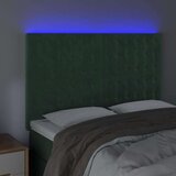  LED posteljno vzglavje temno zeleno 144x5x118/128 cm žamet, (20933048) | Shoptok.si