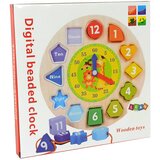  Drveni edukativni sat za razvrstavanje, učenje brojeva, oblika, boja | shoptok.hr