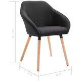  Blagovaonske stolice od tkanine 6 kom crne | shoptok.hr