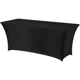 Pravokoten prt brez likanja 183x760cm Jersey blago črn - 814437, (21384113)