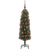 vidaXL Umestno božično drevo Zelena 120 cm PVC in Jeklo in Plastika | Shoptok.si