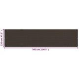 Balkonski zastor smeđi 120 x 500 cm HDPE | Eponuda.ba