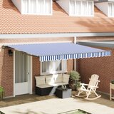 vidaXL Retraktilna tenda Modra in bela 400x300 cm | Shoptok.si