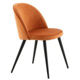 Venture Home Velvet blagovaonska stolica, hrđasto narančasta, set od 2 Slike