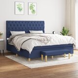 The Living Store Box spring postelja z vzmetnico modra 160x200 cm blago - Box Spring Postelja, (21512072) Cene