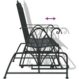  Klupa za ljuljanje s 2 sjedala 114 cm crna čelična | shoptok.hr