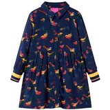  Dječja haljina s dugim rukavima modra 128 | shoptok.hr