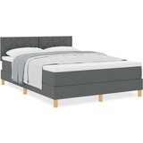 vidaXL Krevet s oprugom s madracem Tamno siva 140x200 cm Tkanina Cijene