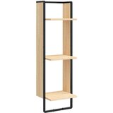 vidaXL Stenska polica 3-nadstropna sonoma hrast 30x25x100 cm inž. les | Shoptok.si