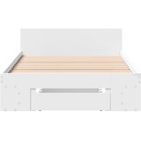  Okvir kreveta s ladicom bijeli 90 x 190 cm konstruirano drvo | shoptok.hr