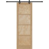  Klizna vrata s opremom 78x232 cm čvrsto borovo drvo | shoptok.hr